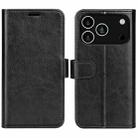 For iPhone 17 Pro R64 Texture Horizontal Flip Leather Phone Case(Black) - 1