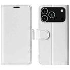 For iPhone 17 Pro Max R64 Texture Horizontal Flip Leather Phone Case(White) - 1