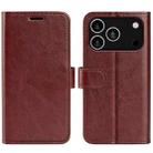 For iPhone 17 Pro Max R64 Texture Horizontal Flip Leather Phone Case(Brown) - 1