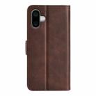For iPhone 16 Dual-side Magnetic Buckle Horizontal Flip Leather Phone Case(Brown) - 3