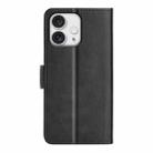 For iPhone 16 Pro Dual-side Magnetic Buckle Horizontal Flip Leather Phone Case(Black) - 3