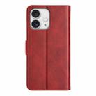 For iPhone 16 Pro Dual-side Magnetic Buckle Horizontal Flip Leather Phone Case(Red) - 3