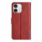 For iPhone 16 Pro Max Dual-side Magnetic Buckle Horizontal Flip Leather Phone Case(Red) - 3