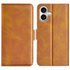For iPhone 17 Dual-side Magnetic Buckle Horizontal Flip Leather Phone Case(Yellow) - 1