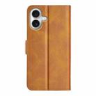 For iPhone 17 Dual-side Magnetic Buckle Horizontal Flip Leather Phone Case(Yellow) - 3