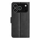 For iPhone 17 Pro Dual-side Magnetic Buckle Horizontal Flip Leather Phone Case(Black) - 3