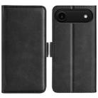 For iPhone 17 Air Dual-side Magnetic Buckle Horizontal Flip Leather Phone Case(Black) - 1
