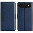 For iPhone 17 Air Dual-side Magnetic Buckle Horizontal Flip Leather Phone Case(Dark Blue) - 1