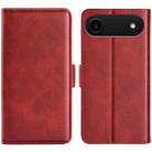 For iPhone 17 Air Dual-side Magnetic Buckle Horizontal Flip Leather Phone Case(Red) - 1