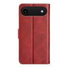 For iPhone 17 Air Dual-side Magnetic Buckle Horizontal Flip Leather Phone Case(Red) - 3