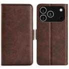 For iPhone 17 Pro Max Dual-side Magnetic Buckle Horizontal Flip Leather Phone Case(Brown) - 1