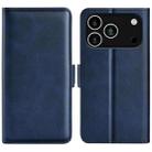 For iPhone 17 Pro Max Dual-side Magnetic Buckle Horizontal Flip Leather Phone Case(Dark Blue) - 1