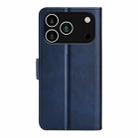 For iPhone 17 Pro Max Dual-side Magnetic Buckle Horizontal Flip Leather Phone Case(Dark Blue) - 3