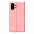 For iPhone 16 Retro-skin  Magnetic Suction Leather Phone Case(Pink) - 3