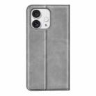 For iPhone 16 Pro Max Retro-skin  Magnetic Suction Leather Phone Case(Grey) - 3