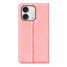 For iPhone 16 Pro Max Retro-skin  Magnetic Suction Leather Phone Case(Pink) - 3