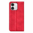 For iPhone 16 Pro Max Retro-skin  Magnetic Suction Leather Phone Case(Red) - 3