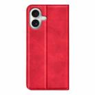 For iPhone 17 Retro-skin  Magnetic Suction Leather Phone Case(Red) - 3
