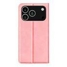 For iPhone 17 Pro Retro-skin Magnetic Suction Leather Phone Case(Pink) - 3