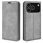 For iPhone 17 Pro Max Retro-skin Magnetic Suction Leather Phone Case(Grey) - 1