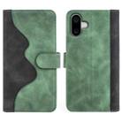 For iPhone 16 Stitching Horizontal Flip Leather Phone Case(Green) - 2