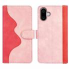 For iPhone 16 Stitching Horizontal Flip Leather Phone Case(Red) - 2