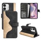 For iPhone 16 Pro Max Stitching Horizontal Flip Leather Phone Case(Black) - 1