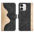 For iPhone 16 Pro Max Stitching Horizontal Flip Leather Phone Case(Black) - 2