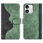 For iPhone 16 Pro Max Stitching Horizontal Flip Leather Phone Case(Green) - 1