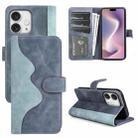 For iPhone 16 Pro Max Stitching Horizontal Flip Leather Phone Case(Blue) - 1