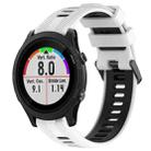 For Garmin Forerunner 935 Sports Two-Color Silicone Watch Band(White+Black) - 1