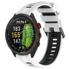 For Garmin Approach S70 47mm Sports Two-Color Silicone Watch Band(White+Black) - 1
