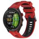 For Garmin Approach S70 47mm Sports Two-Color Silicone Watch Band(Red+Black) - 1