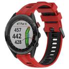 For Garmin Approach S62 Sports Two-Color Silicone Watch Band(Red+Black) - 1