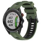 For Garmin Approach S62 Sports Two-Color Silicone Watch Band(Army Green+Black) - 1