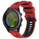 For Garmin Approach S60 Sports Two-Color Silicone Watch Band(Red+Black) - 1