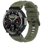 For Amazfit T-Rex Ultra Silicone Sports Watch Band(Dark Green) - 1