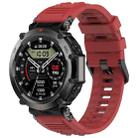 For Amazfit T-Rex Ultra Silicone Sports Watch Band(Red) - 1