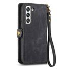 For Samsung Galaxy S23 5G Geometric Zipper Wallet Side Buckle Leather Phone Case(Black) - 3