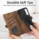 For Samsung Galaxy S21 5G Geometric Zipper Wallet Side Buckle Leather Phone Case(Brown) - 7