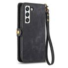 For Samsung Galaxy S20+ Geometric Zipper Wallet Side Buckle Leather Phone Case(Black) - 3