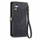 For Samsung Galaxy A70s Geometric Zipper Wallet Side Buckle Leather Phone Case(Black) - 3