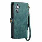 For Samsung Galaxy A71 5G Geometric Zipper Wallet Side Buckle Leather Phone Case(Green) - 3