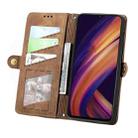 For Samsung Galaxy A25 5G Geometric Zipper Wallet Side Buckle Leather Phone Case(Brown) - 3