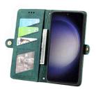 For Samsung Galaxy S23 FE 5G Geometric Zipper Wallet Side Buckle Leather Phone Case(Green) - 3