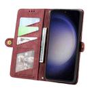 For Samsung Galaxy S23 FE 5G Geometric Zipper Wallet Side Buckle Leather Phone Case(Red) - 3