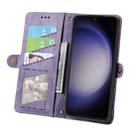 For Samsung Galaxy S23 FE 5G Geometric Zipper Wallet Side Buckle Leather Phone Case(Purple) - 3