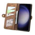 For Samsung Galaxy S23 FE 5G Geometric Zipper Wallet Side Buckle Leather Phone Case(Brown) - 3