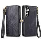 For Samsung Galaxy S23 FE 5G Geometric Zipper Wallet Side Buckle Leather Phone Case(Black) - 2