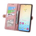 For Samsung Galaxy S24 5G Geometric Zipper Wallet Side Buckle Leather Phone Case(Pink) - 3